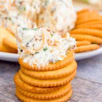 Ranch Cheeseball and Ritz crackers